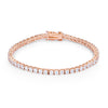 5.75ct Rose Goldtone Cubic Zirconia Tennis Bracelet