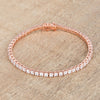 5.75ct Rose Goldtone Cubic Zirconia Tennis Bracelet