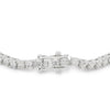 Silvertone Finish Victorian Cubic Zirconia Tennis 7 Inch Bracelet