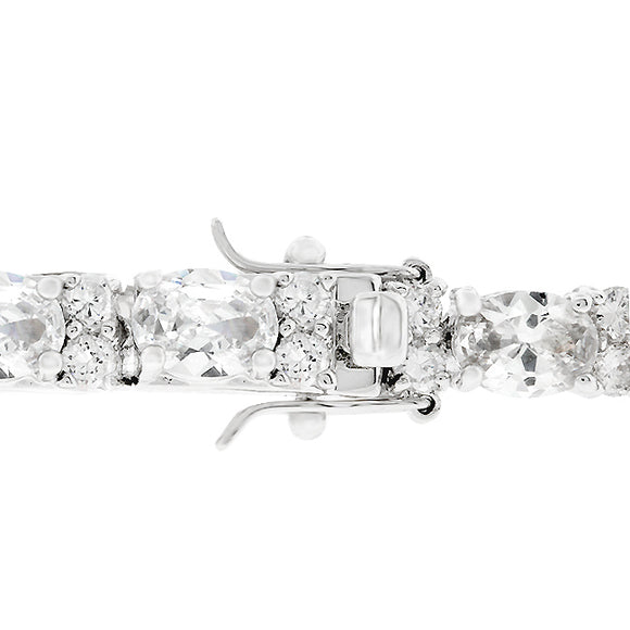 Oversized Oval Cubic Zirconia Tennis Bracelet