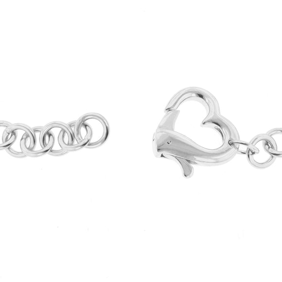 Silvertone Heart Bracelet