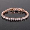 17.6 Ct Rosegold Tennis Bracelet with Shimmering Round CZ