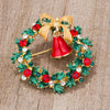 Wreath Brooch With Crystals