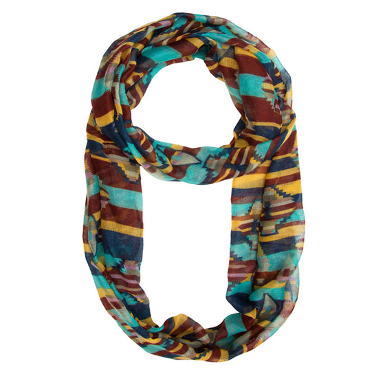 Mint Mara Cultural Infinity Scarf