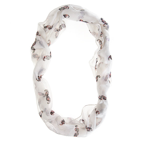 Forever White Infinity Scarf