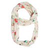 White Shauna Toucan Infinity Scarf