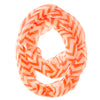 Zig Zag Neon Orange Infinity Scarf