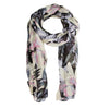 Black Sally Large Floral Print Scarf