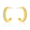 Roma Goldtone Finish Hoop Earrings