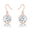 5.5 Ct Rosegold CZ Drop Earrings