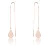 Chloe Rose Gold Stainless Steel Teardrop Threaded Drop Earrings