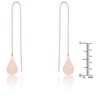 Chloe Rose Gold Stainless Steel Teardrop Threaded Drop Earrings