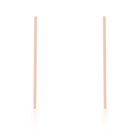 Carolee Rose Gold Stainless Steel Long Line Drop Earrings