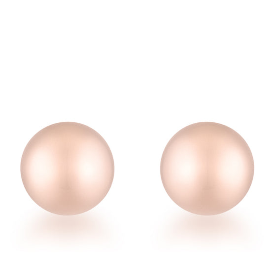 Tanya Rose Gold Sphere Stud Earrings