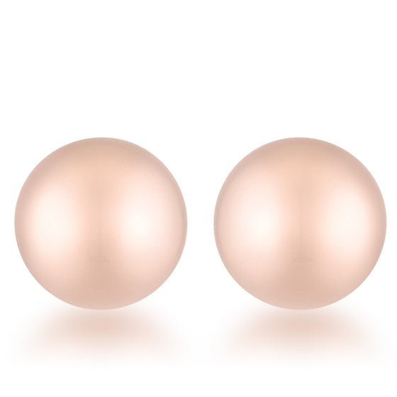 Julia Rose Gold Sphere Stud Earrings