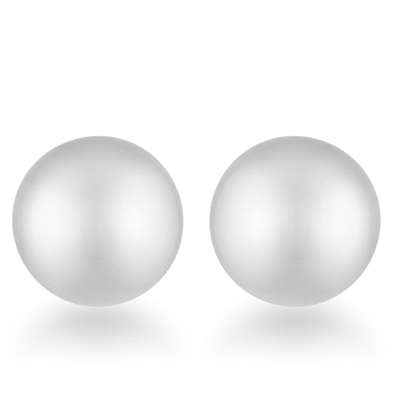 Julie Rhodium Sphere Stud Earrings