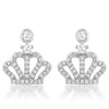 0.5 Ct Rhodium Crown CZ Earrings