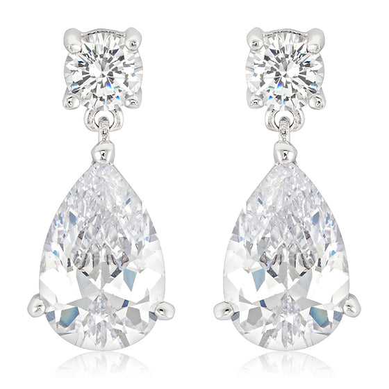 Elegant Cubic Zirconia Drop Earrings