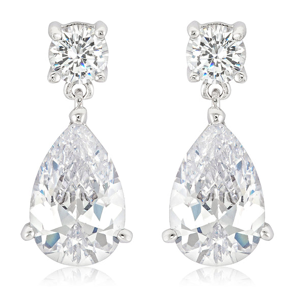 Elegant Cubic Zirconia Drop Earrings