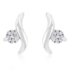 Twisting Solitaire Cubic Zirconia Earrings