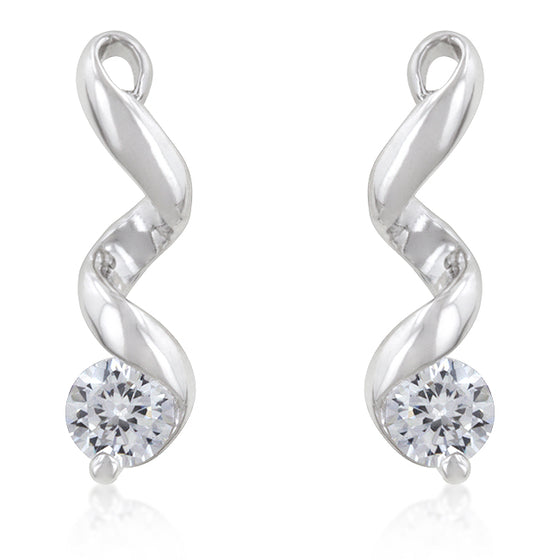 Solitaire Drop Earrings