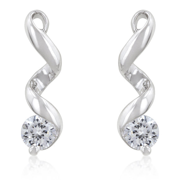 Solitaire Drop Earrings