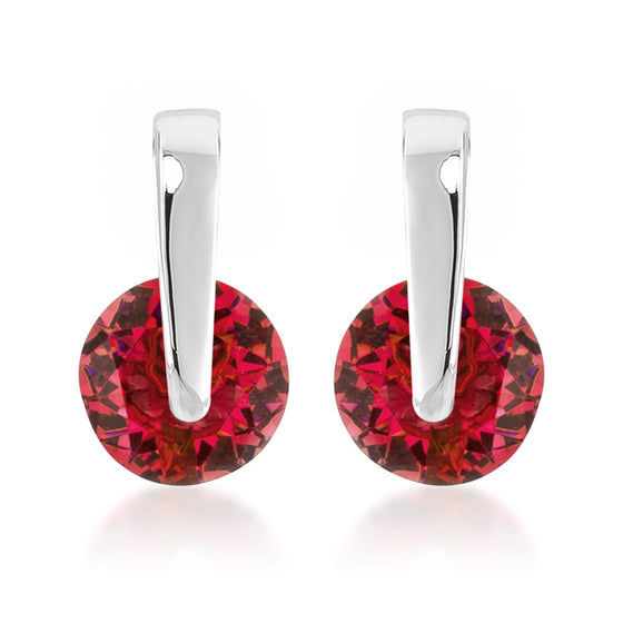 Red CZ Elegance Earrings