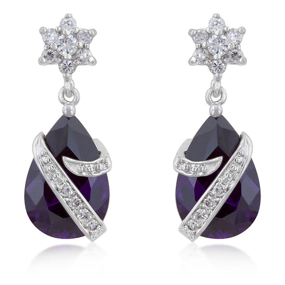 Royal Wrapped Amethyst Earrings