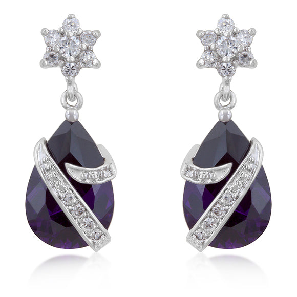 Royal Wrapped Amethyst Earrings