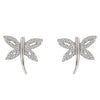 Cubic Zirconia Dragonfly Earrings