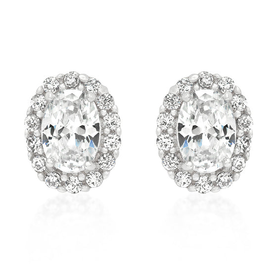 Clear Stone Estate Earrings