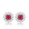 Bella Bridal Earrings in Pink