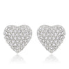 Special Pave Heart Earrings