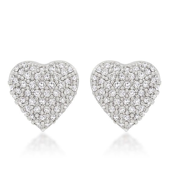 Special Pave Heart Earrings