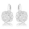 Maya 1.5ct CZ Rhodium Rose Drop Earrings