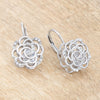 Maya 1.5ct CZ Rhodium Rose Drop Earrings