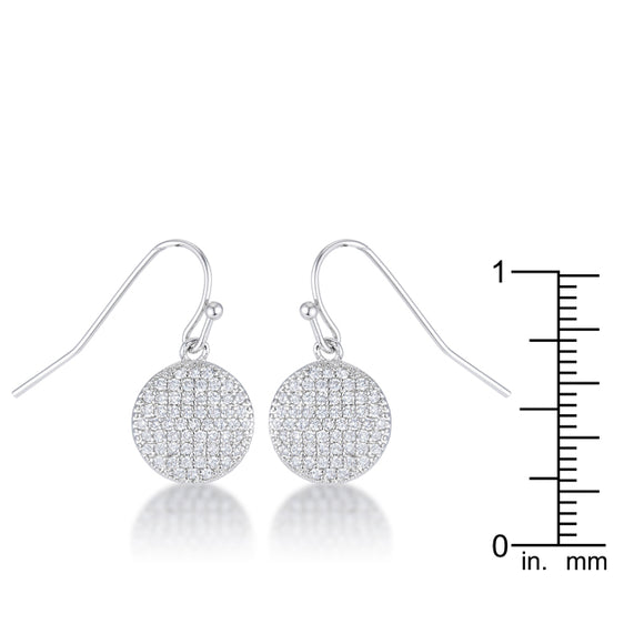 .6 Ct Elegant CZ Disk Earrings