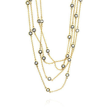 Layered Bezel Golden Necklace