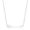 Arianna Rhodium Stainless Steel Arrow Necklace