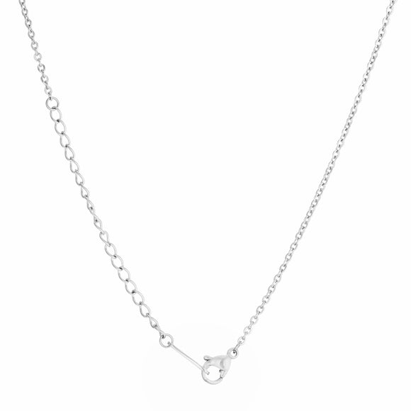 Arianna Rhodium Stainless Steel Arrow Necklace