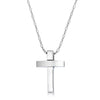 Contemporary Stainless Steel Cross Necklace