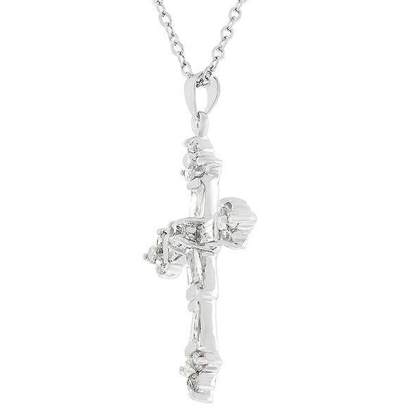 Brilliant Cubic Zirconia Cross Pendant