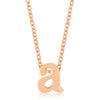 Rosegold Finish Initial A Pendant