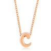 Rosegold Finish Initial C Pendant