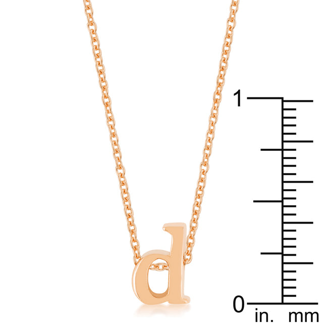 Rosegold Finish Initial D Pendant