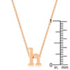 Rosegold Finish Initial H Pendant