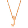 Rosegold Finish Initial J Pendant