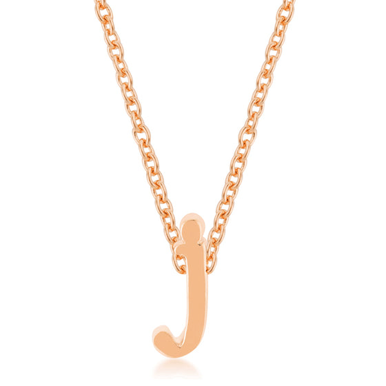 Rosegold Finish Initial J Pendant