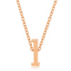 Rosegold Finish Initial L Pendant