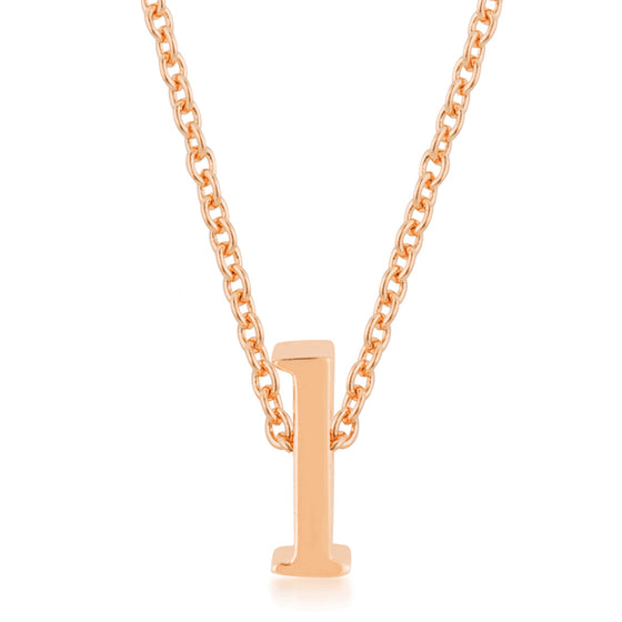 Rosegold Finish Initial L Pendant